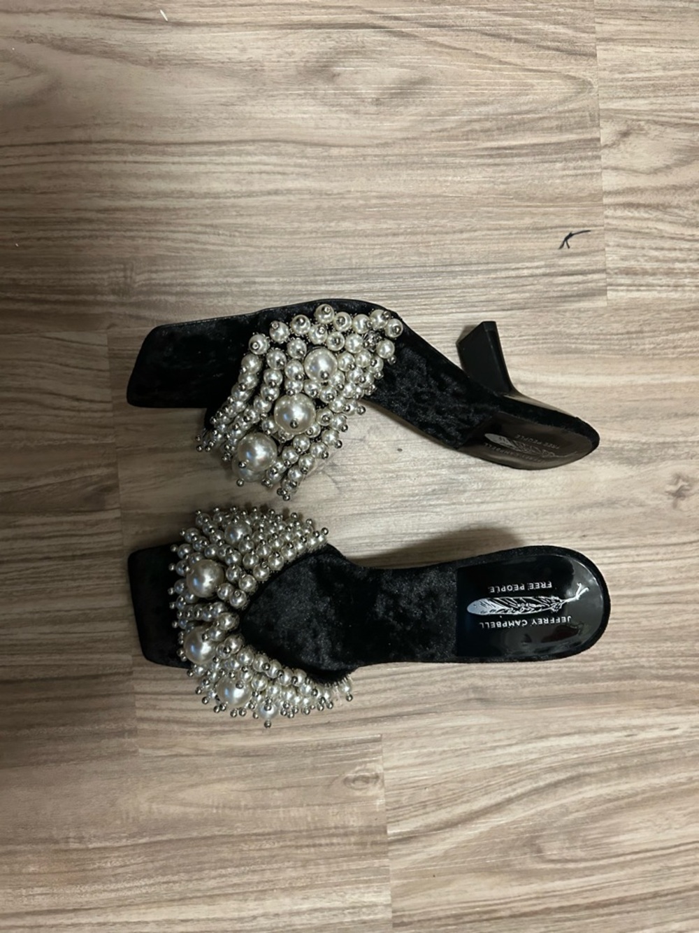 New Jeffrey Campbell Pearl Mules, Black, size 7. - Picture 3 of 3